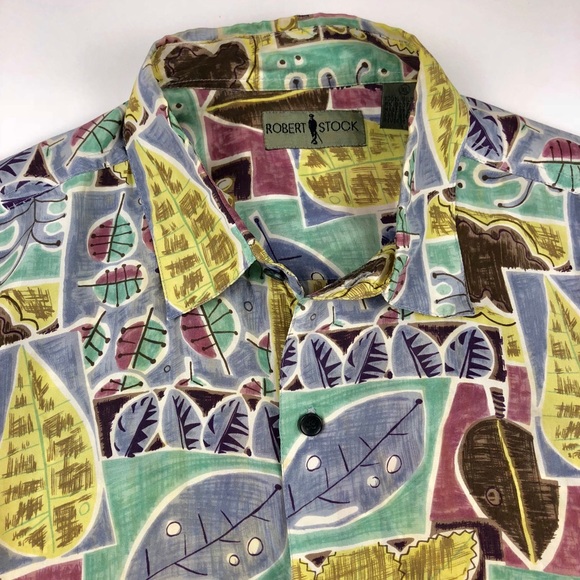 Robert Stock | Shirts | Robert Stock Button Down Shirt 0 Silk Floral Xl